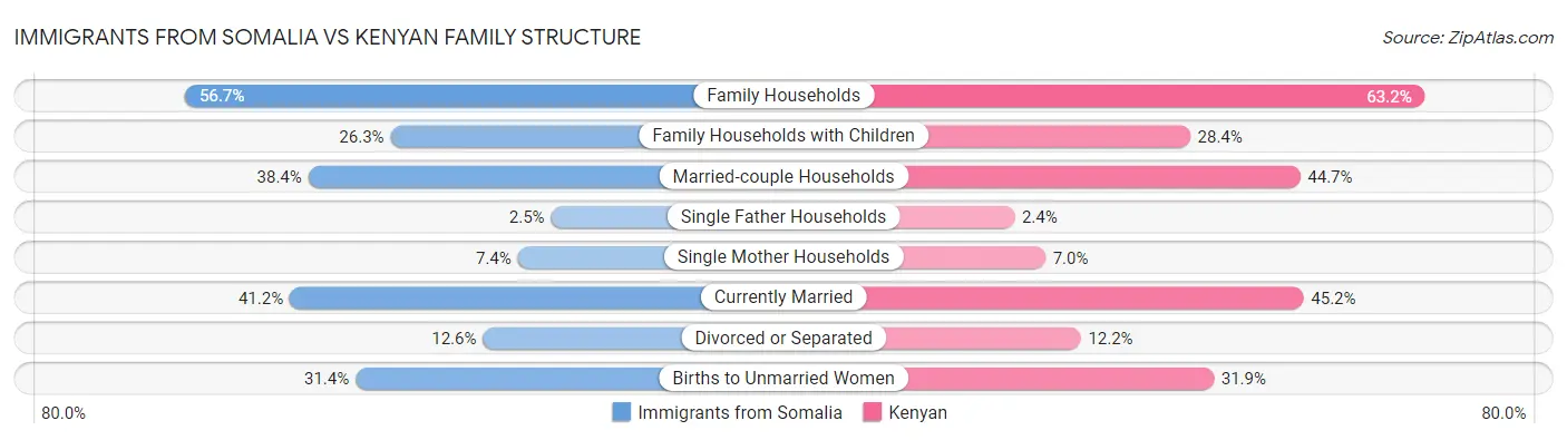 Immigrants from Somalia vs Kenyan Family Structure