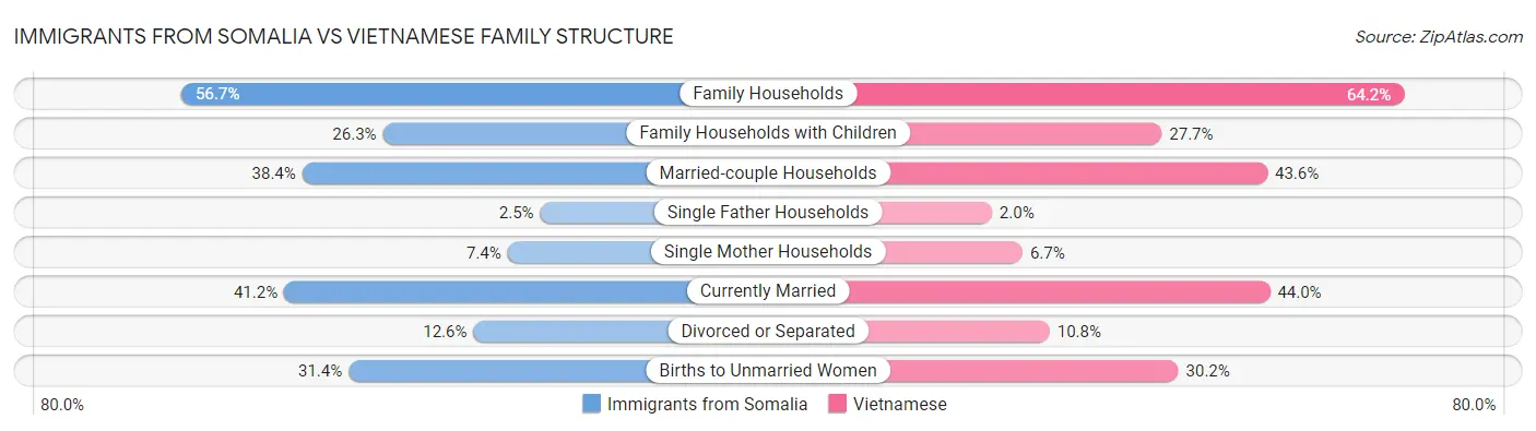 Immigrants from Somalia vs Vietnamese Family Structure