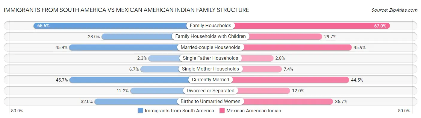 Immigrants from South America vs Mexican American Indian Family Structure