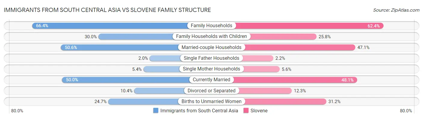 Immigrants from South Central Asia vs Slovene Family Structure