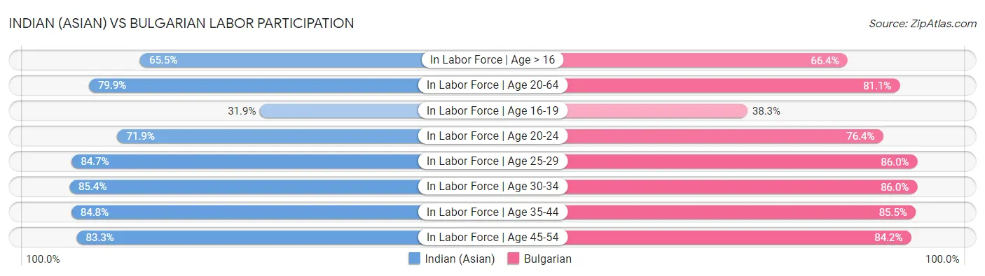 Indian (Asian) vs Bulgarian Labor Participation
