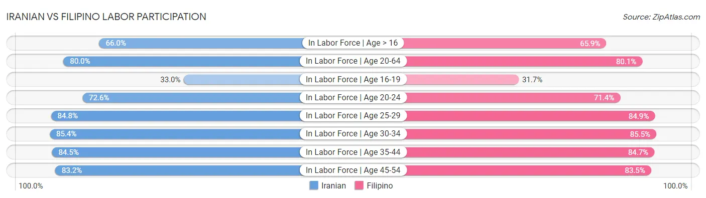 Iranian vs Filipino Labor Participation