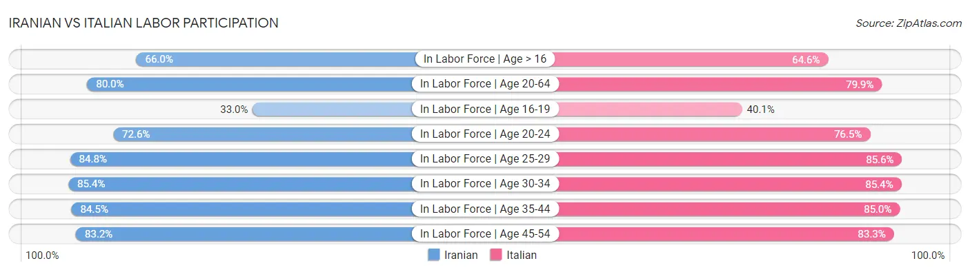 Iranian vs Italian Labor Participation