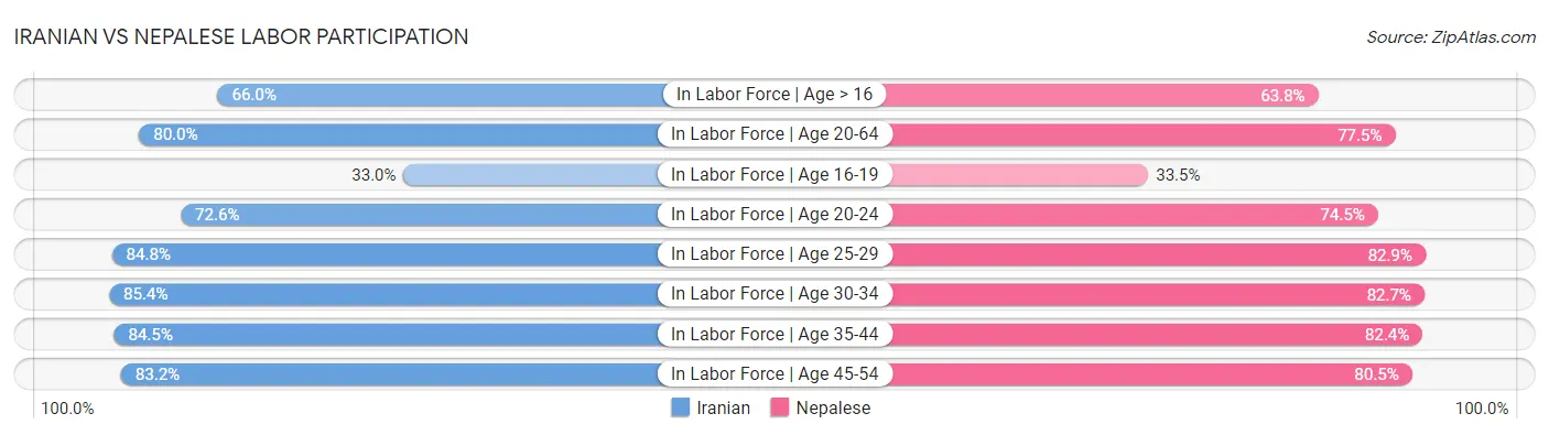 Iranian vs Nepalese Labor Participation