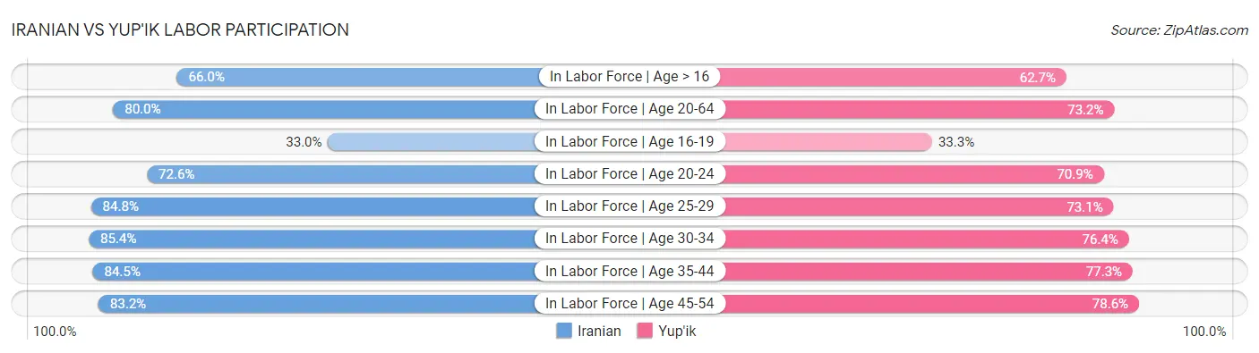 Iranian vs Yup'ik Labor Participation