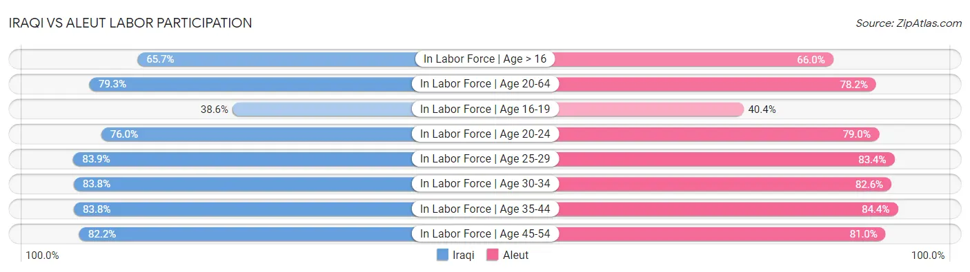 Iraqi vs Aleut Labor Participation