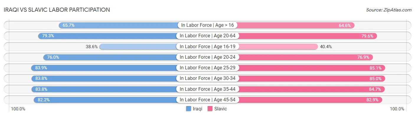 Iraqi vs Slavic Labor Participation
