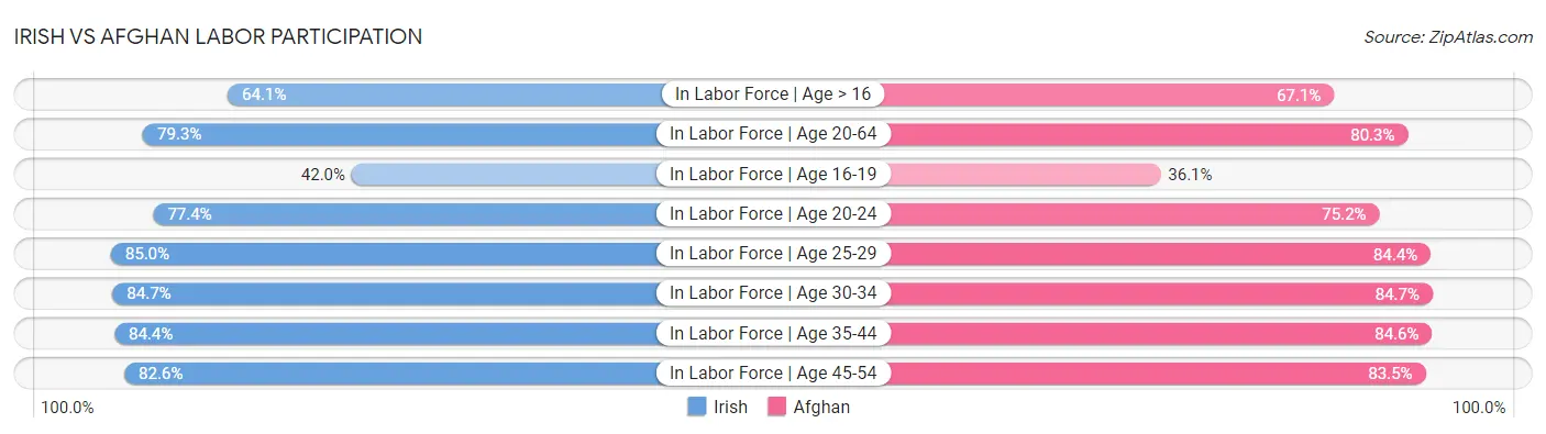 Irish vs Afghan Labor Participation