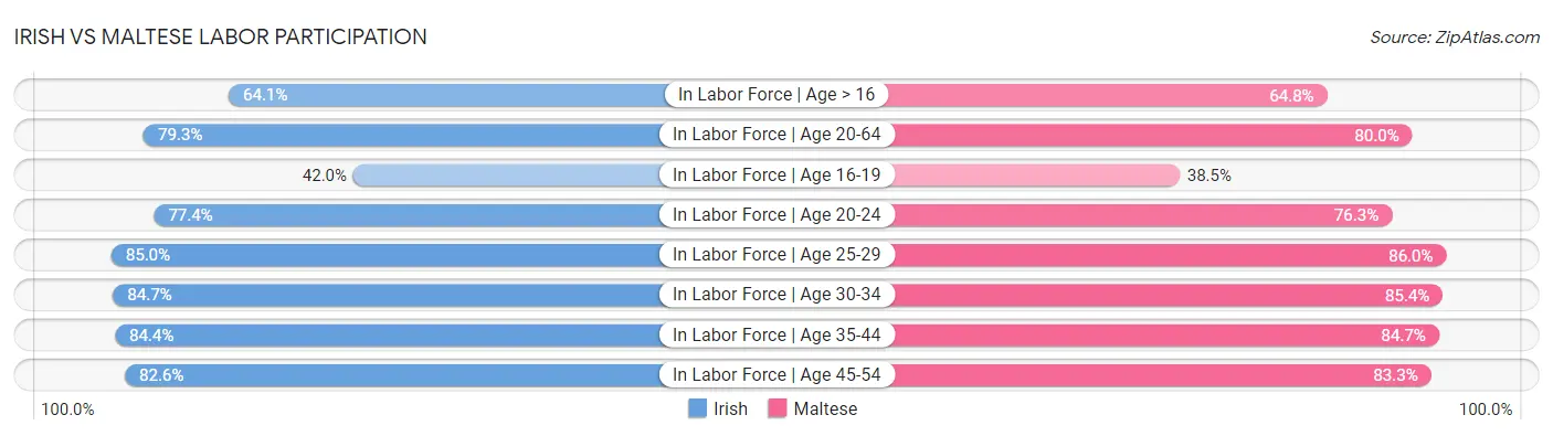 Irish vs Maltese Labor Participation