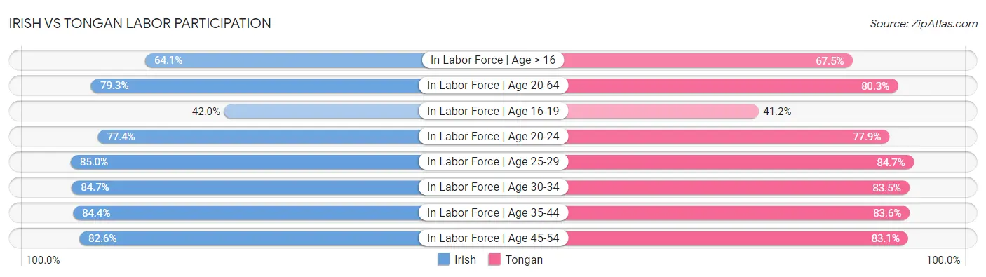 Irish vs Tongan Labor Participation