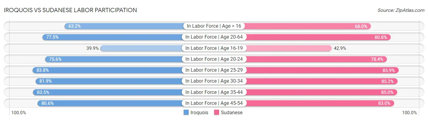 Iroquois vs Sudanese Labor Participation