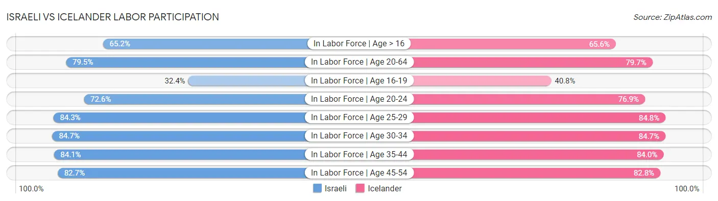 Israeli vs Icelander Labor Participation