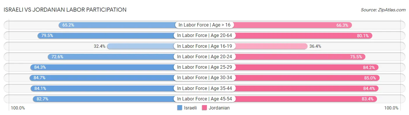 Israeli vs Jordanian Labor Participation