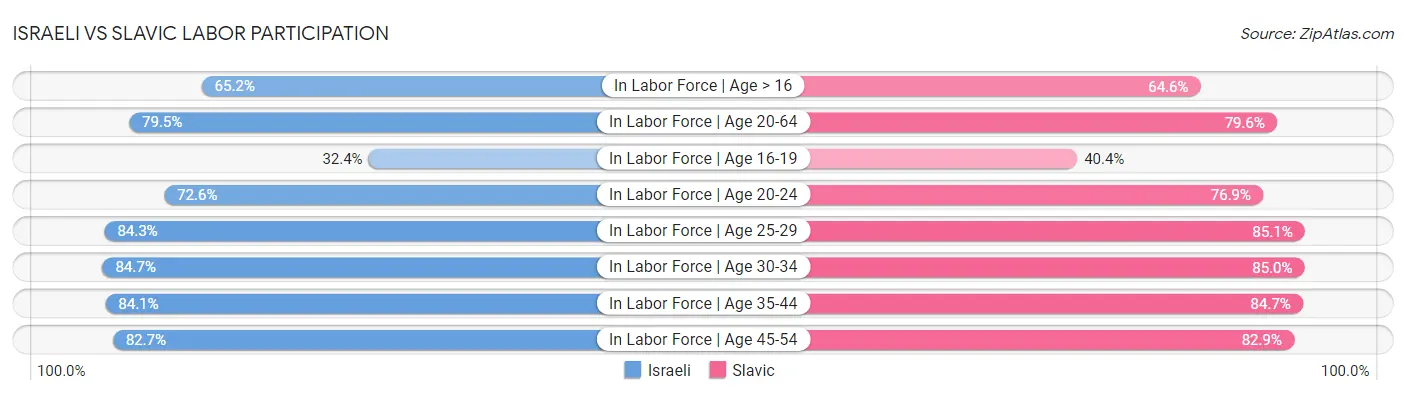 Israeli vs Slavic Labor Participation