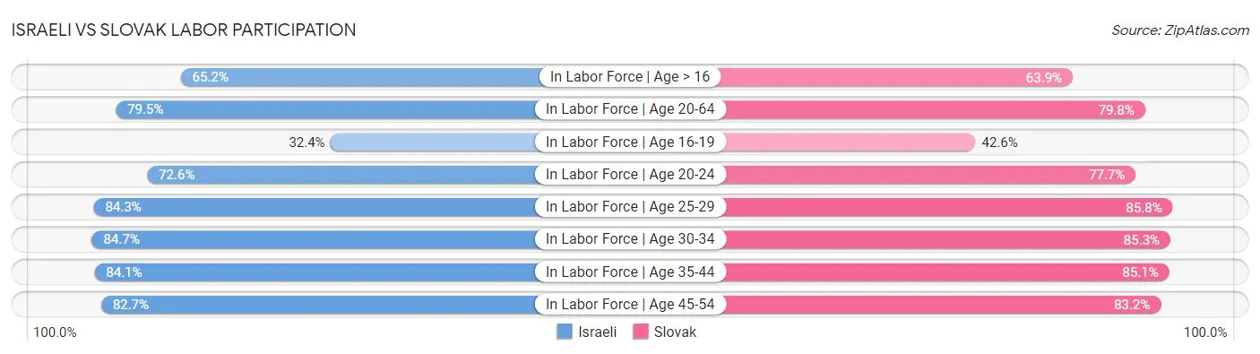 Israeli vs Slovak Labor Participation