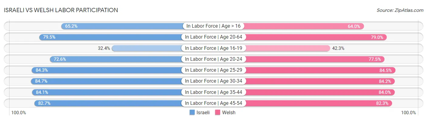 Israeli vs Welsh Labor Participation