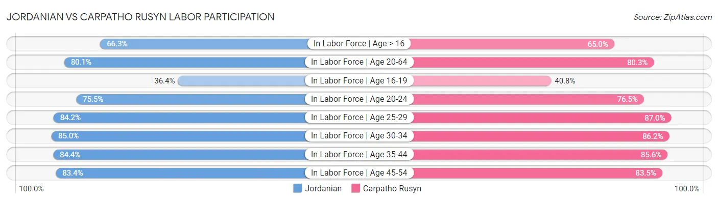 Jordanian vs Carpatho Rusyn Labor Participation