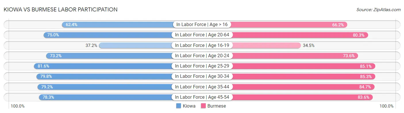 Kiowa vs Burmese Labor Participation