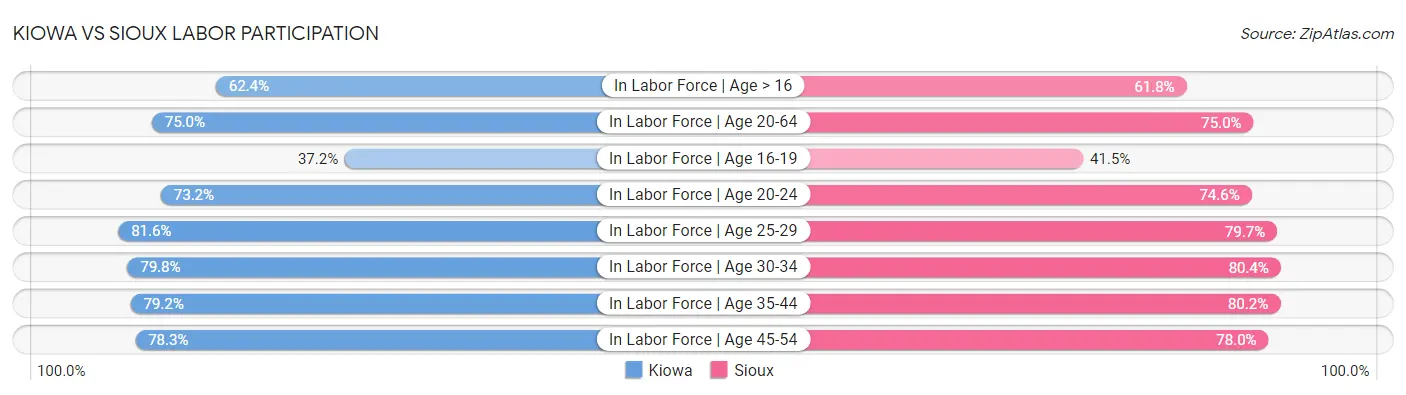 Kiowa vs Sioux Labor Participation