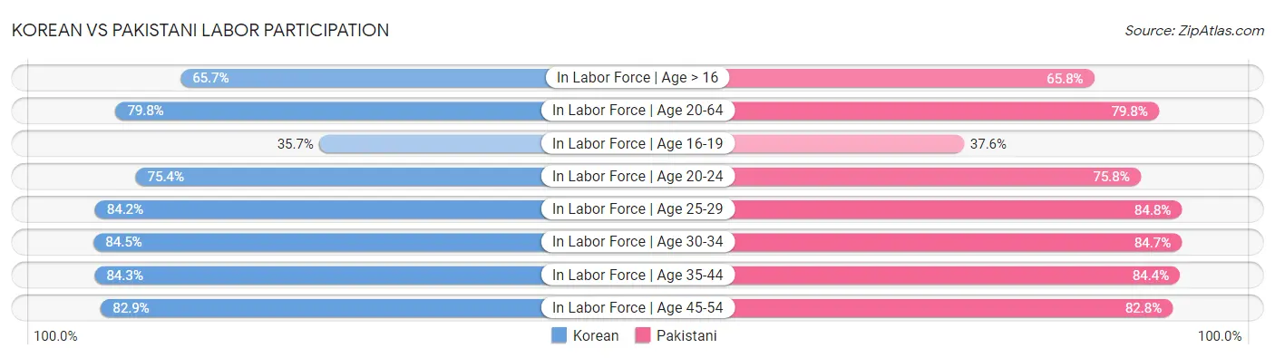 Korean vs Pakistani Labor Participation