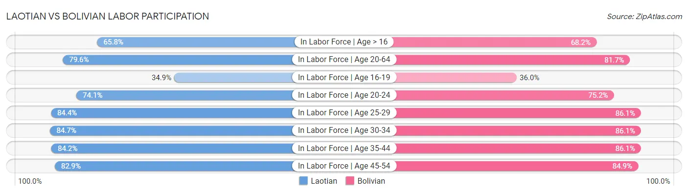 Laotian vs Bolivian Labor Participation
