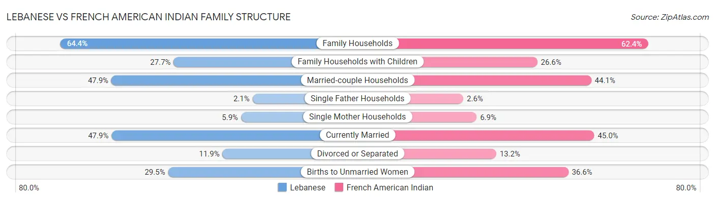 Lebanese vs French American Indian Family Structure