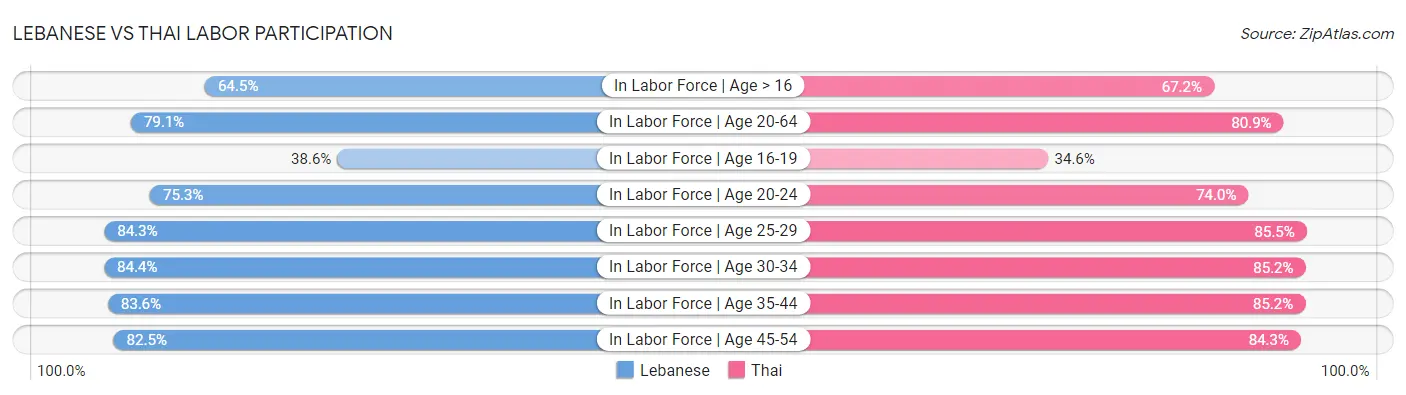 Lebanese vs Thai Labor Participation