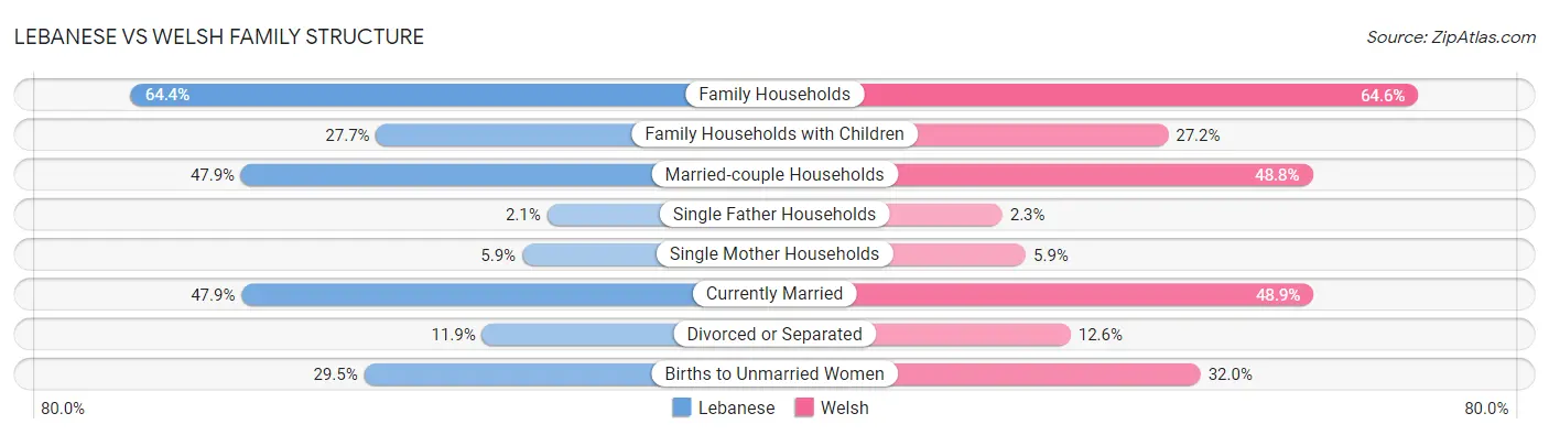 Lebanese vs Welsh Family Structure