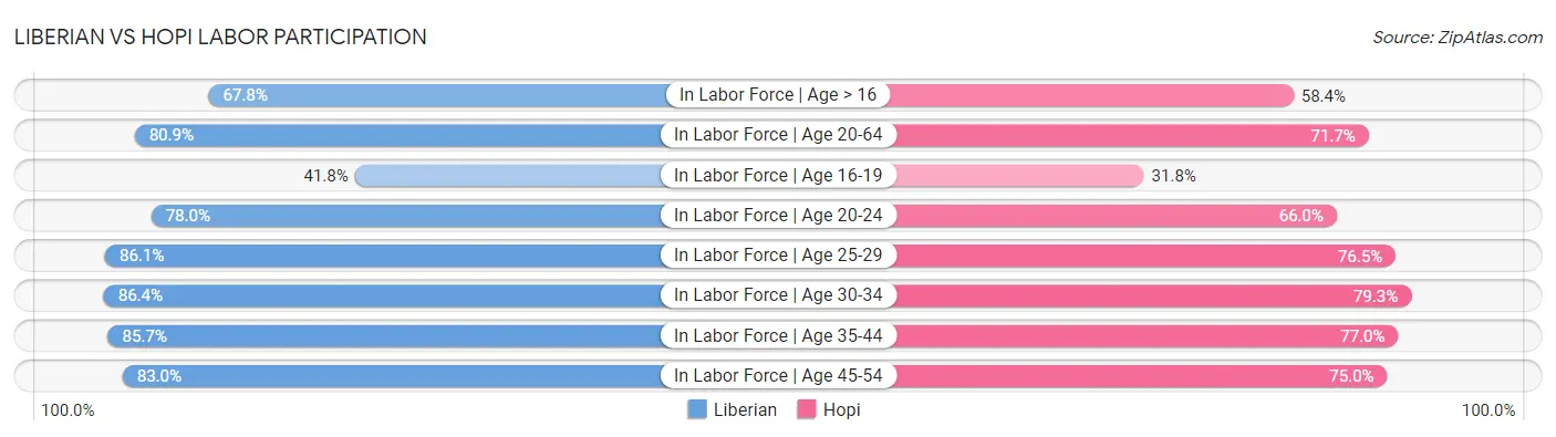 Liberian vs Hopi Labor Participation