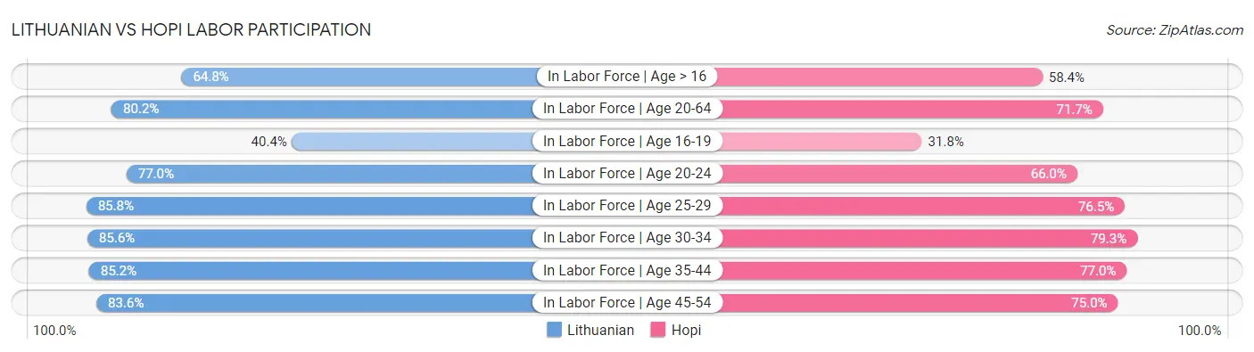 Lithuanian vs Hopi Labor Participation