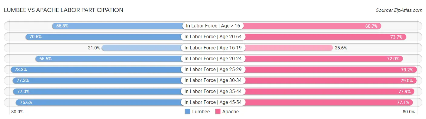 Lumbee vs Apache Labor Participation