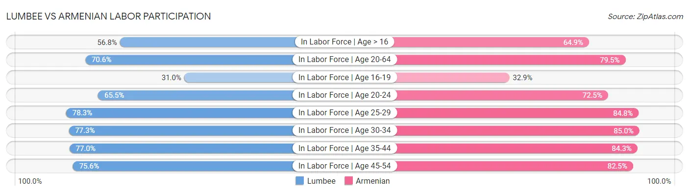Lumbee vs Armenian Labor Participation