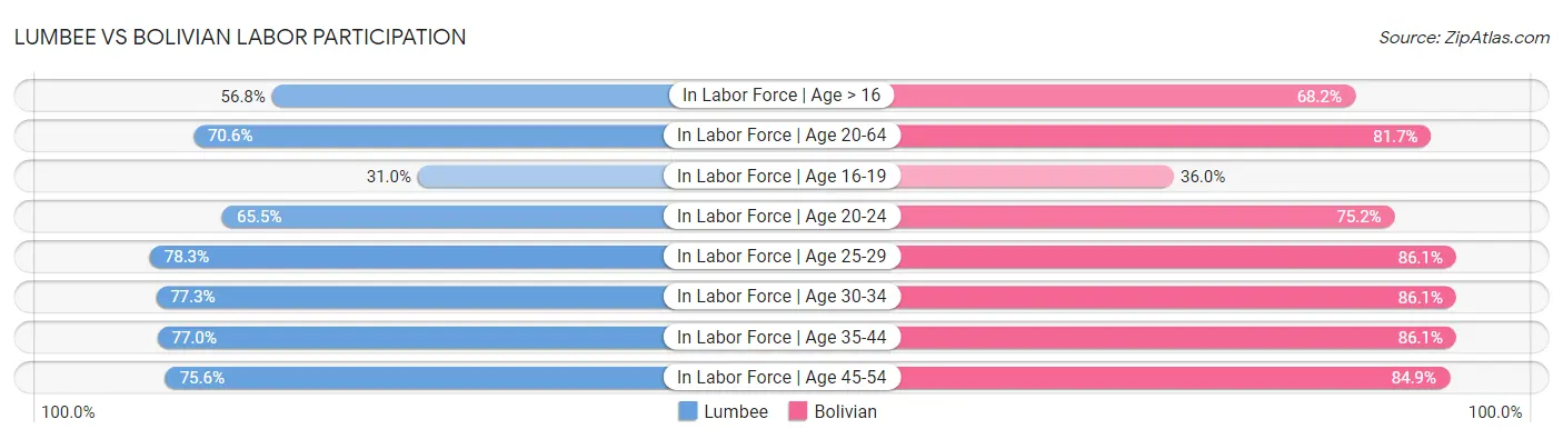 Lumbee vs Bolivian Labor Participation