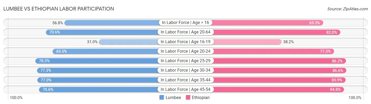 Lumbee vs Ethiopian Labor Participation