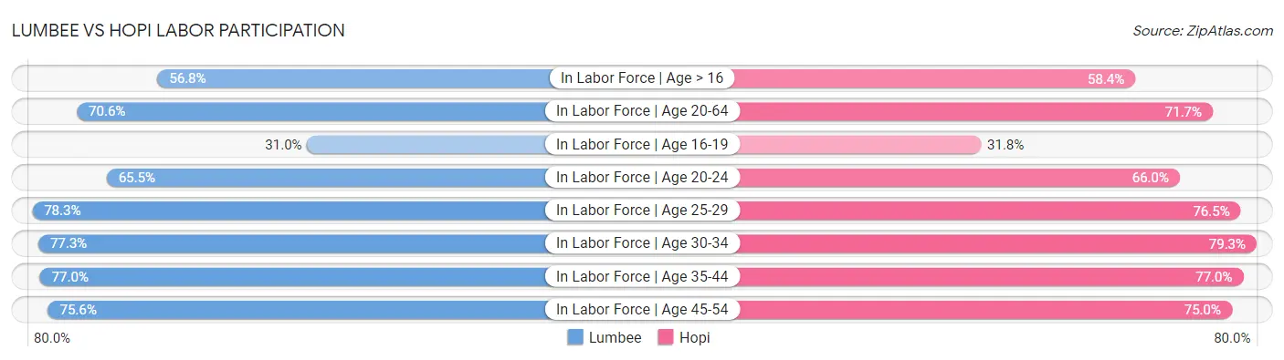 Lumbee vs Hopi Labor Participation