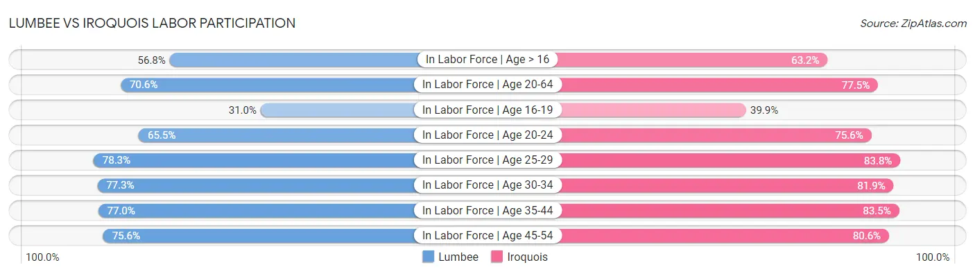 Lumbee vs Iroquois Labor Participation