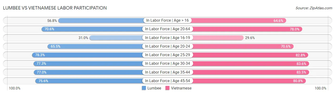 Lumbee vs Vietnamese Labor Participation