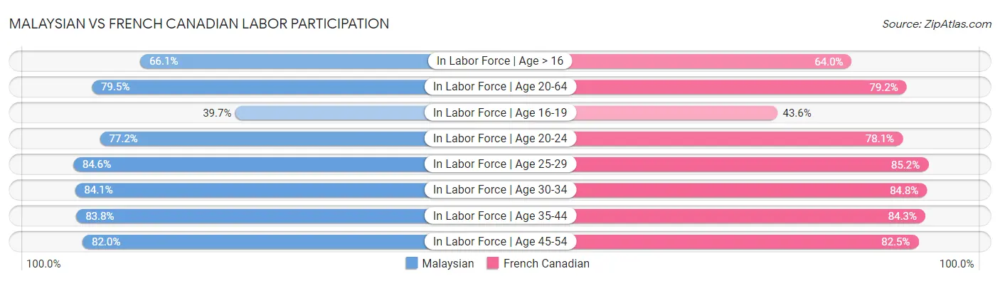Malaysian vs French Canadian Labor Participation