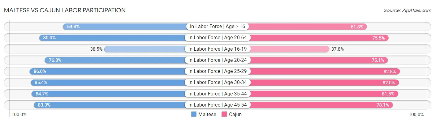 Maltese vs Cajun Labor Participation