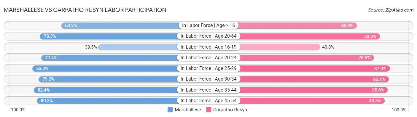 Marshallese vs Carpatho Rusyn Labor Participation