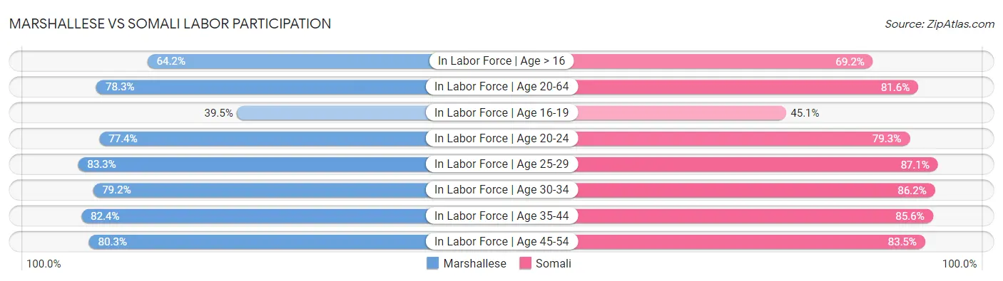 Marshallese vs Somali Labor Participation