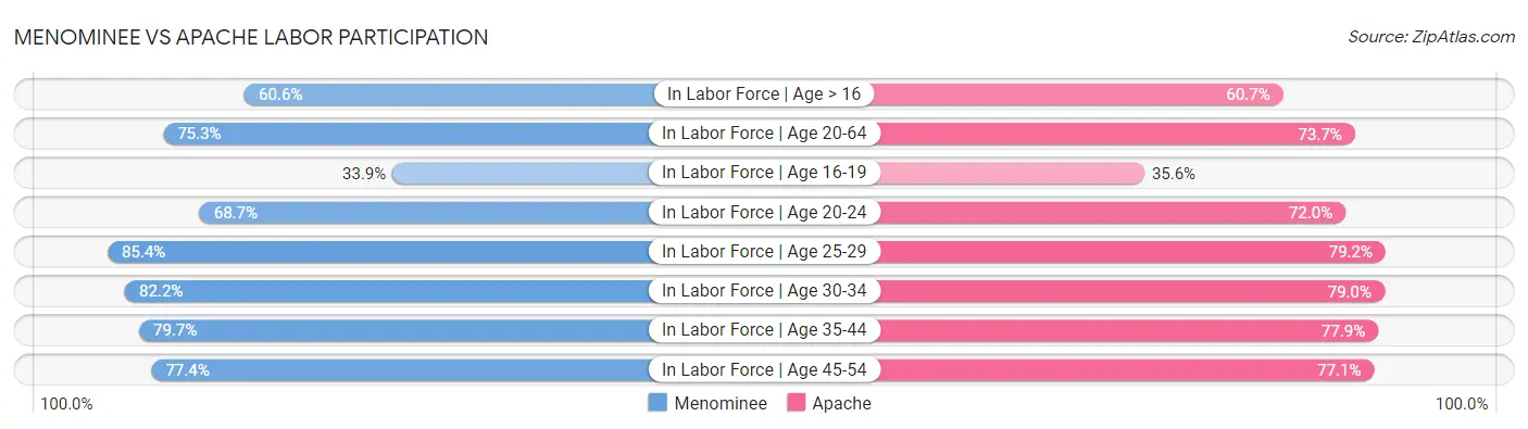 Menominee vs Apache Labor Participation