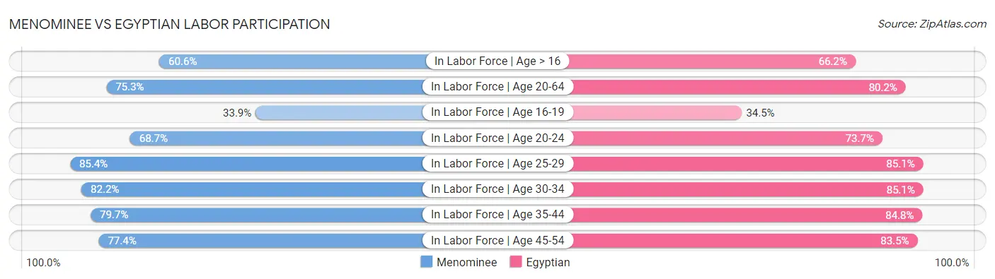 Menominee vs Egyptian Labor Participation