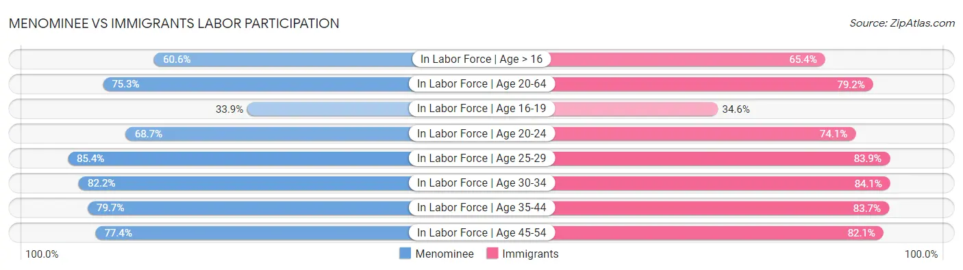 Menominee vs Immigrants Labor Participation