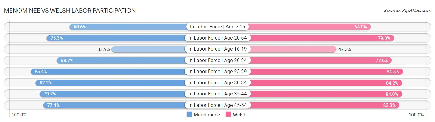 Menominee vs Welsh Labor Participation