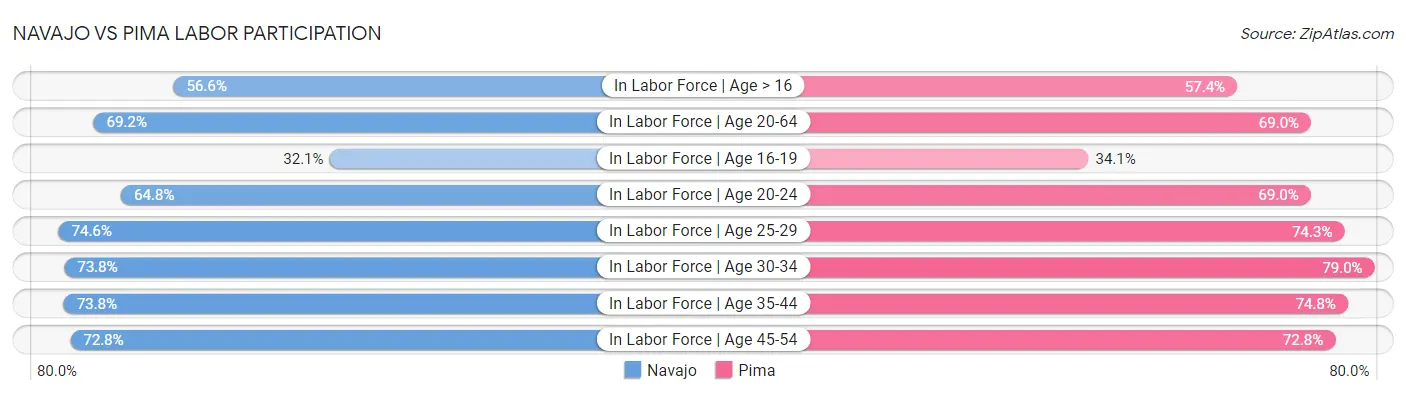 Navajo vs Pima Labor Participation