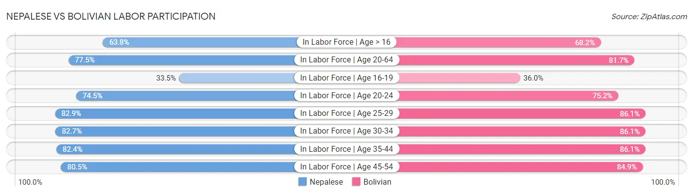 Nepalese vs Bolivian Labor Participation