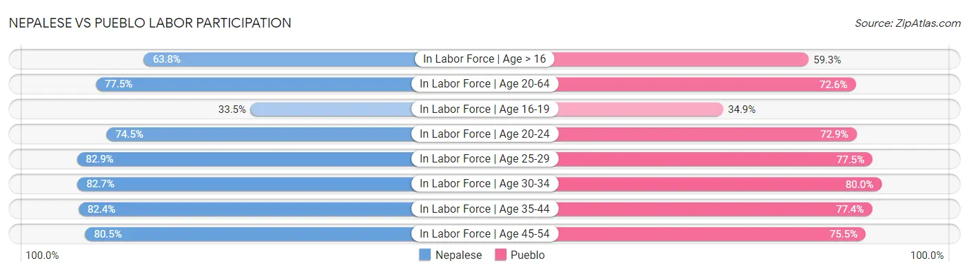 Nepalese vs Pueblo Labor Participation