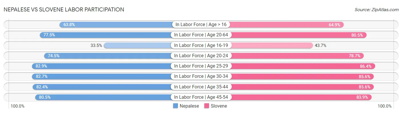 Nepalese vs Slovene Labor Participation