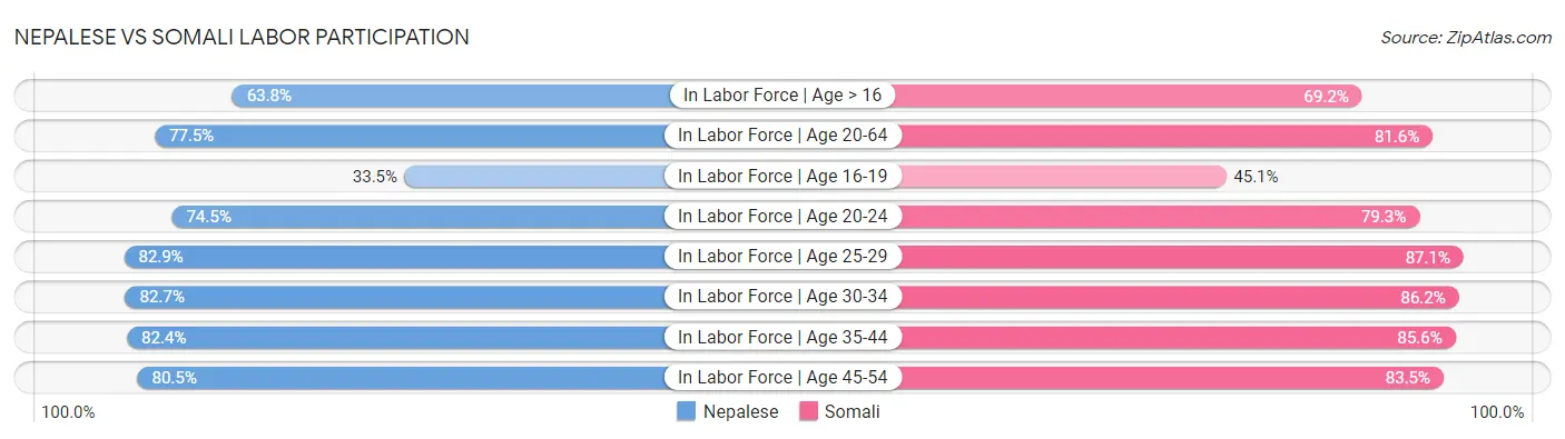 Nepalese vs Somali Labor Participation